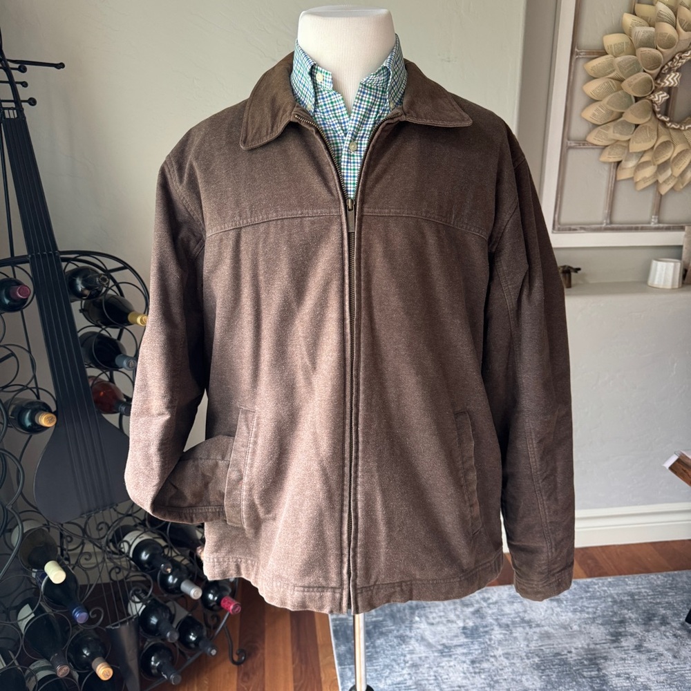 Eddie Bauer Jackets Mens Vintage Dark‎ Brown Outerwear Flannel Jackets Size TXL